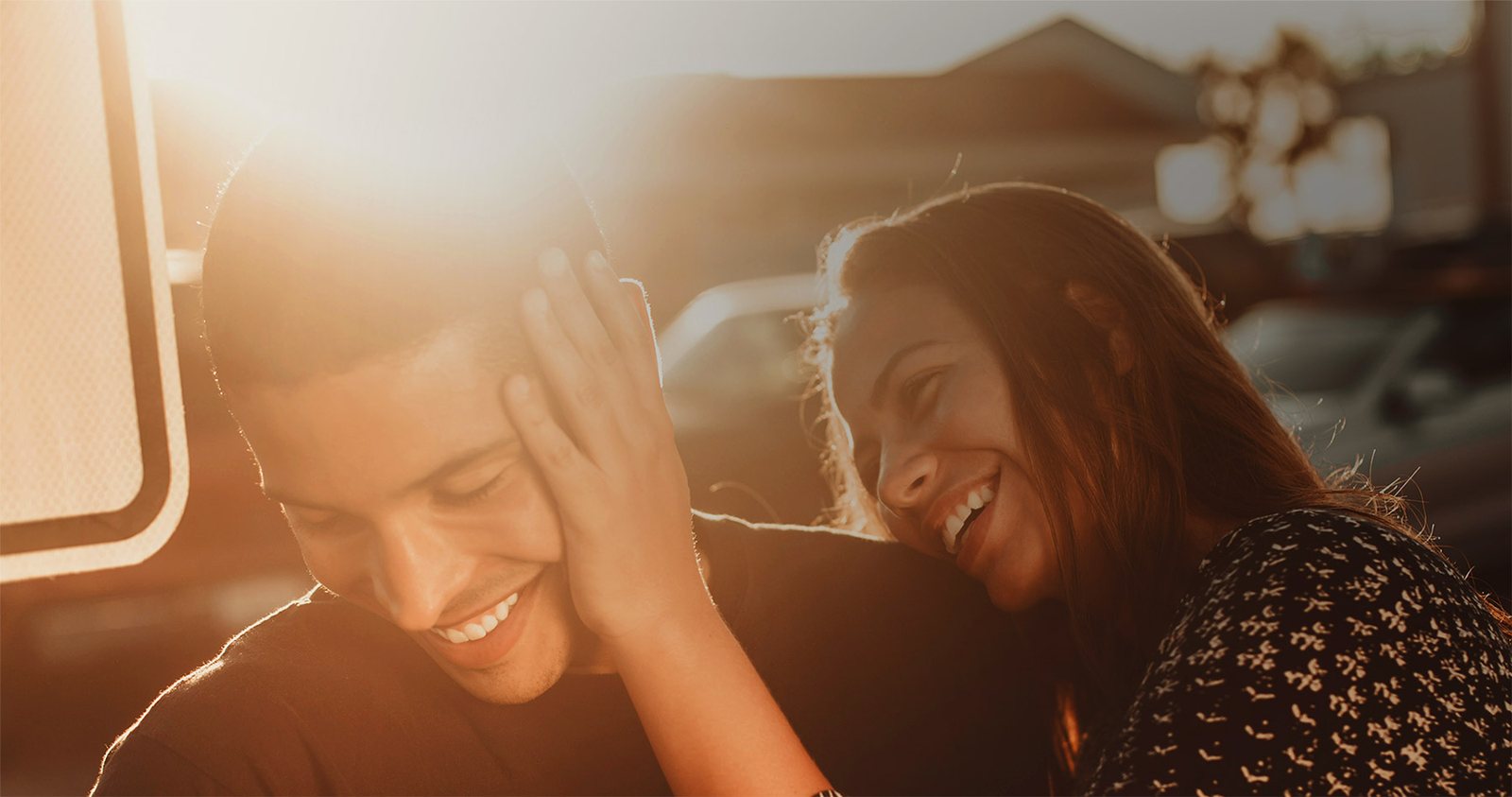A smiling couple